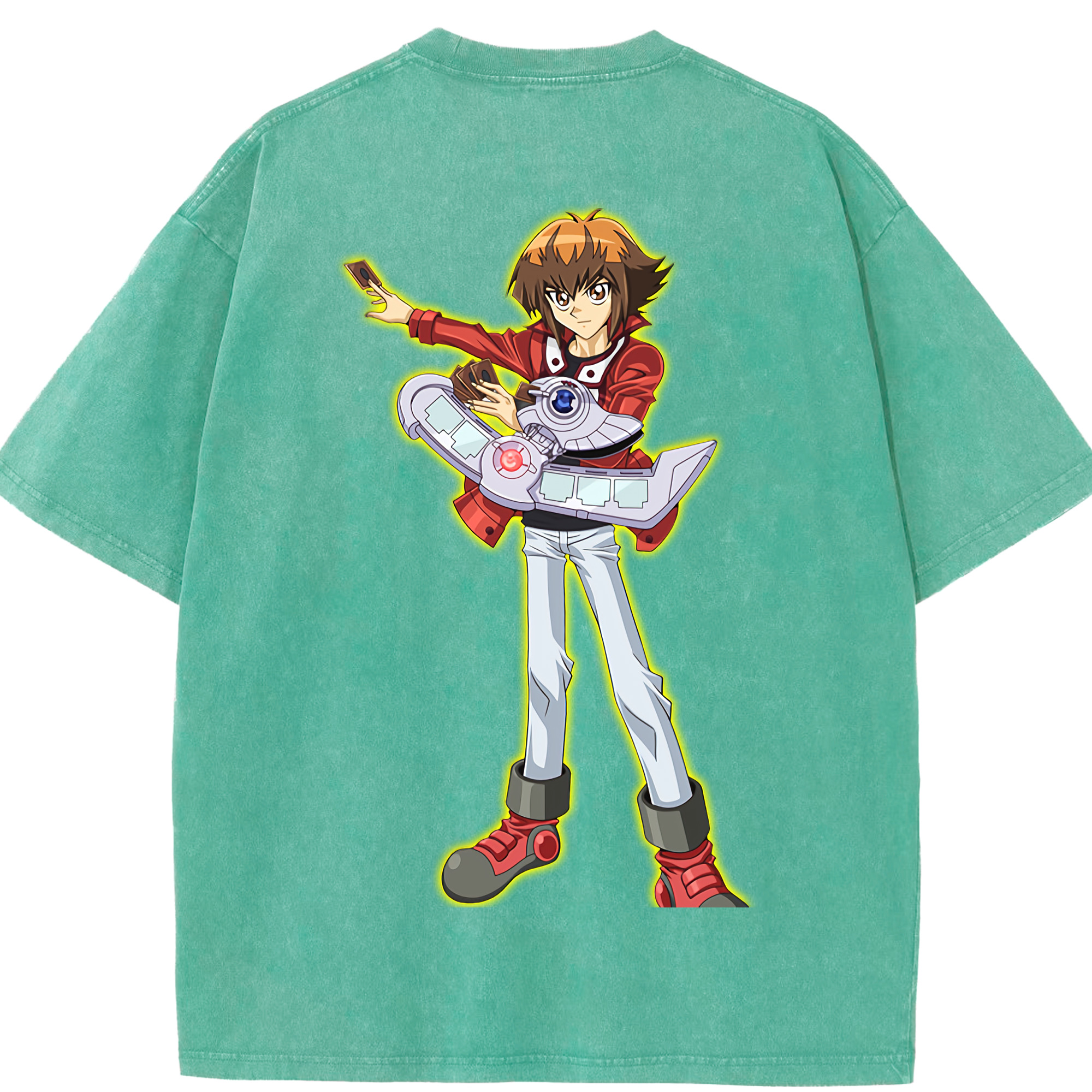 （画像用） 遊☆戯☆王 Yu-Gi-Oh! 綿100% ヴィンテージ風 半袖Tシャツ（背面プリント）